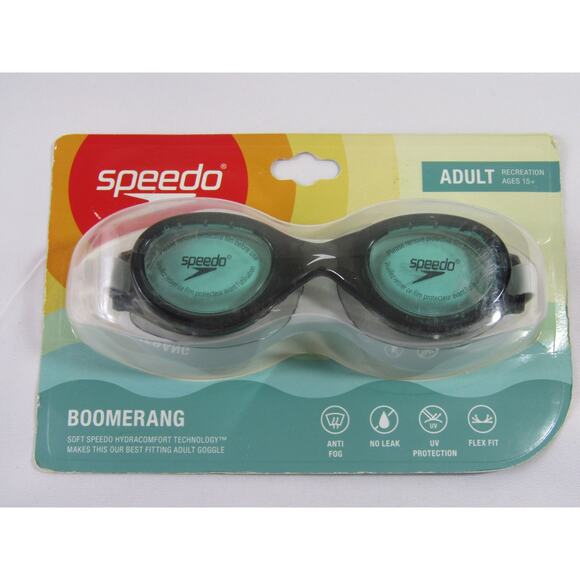 Speedo Boomerang Goggle Adult Swimming Pool Vacation Lake Trip Academia Lessons - Picture 1 of 5